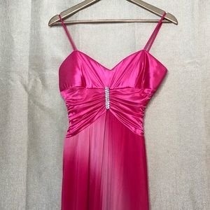 Beautiful pink ombré floor length dress